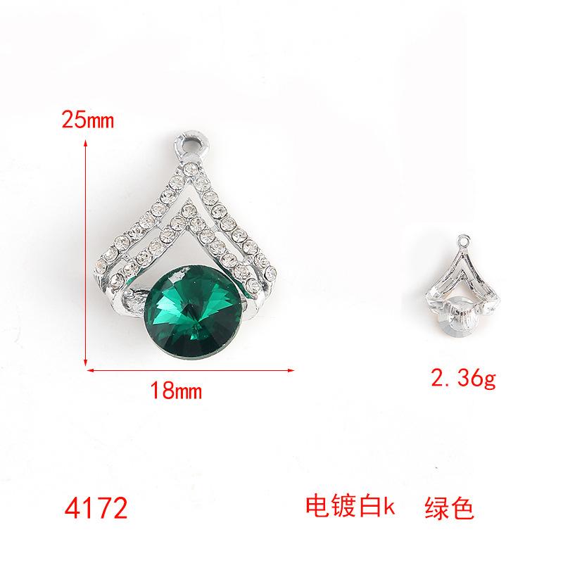 Цвет Прозрачный Страз Сделай Сам Сплав Ювелирные Аксессуары Сердце с Бриллиантами Браслет Ожерелье Подвеска Любовь Подвеска