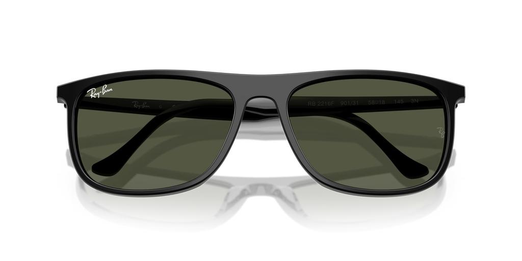 Солнцезащитные очки 0RB2216F BLACK GREEN Азиатская посадка Поляризационные [Ray-Ban] 901/3158