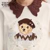 Teenie Weenie Women's Bear Polo Collar Sweatshirt