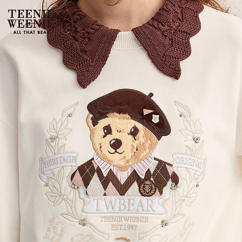 Teenie Weenie Women's Bear Polo Collar Sweatshirt