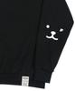 GRAVER [Unisex] Elbow Puppy Face Smile Sweatshirt_Black/White Logo
