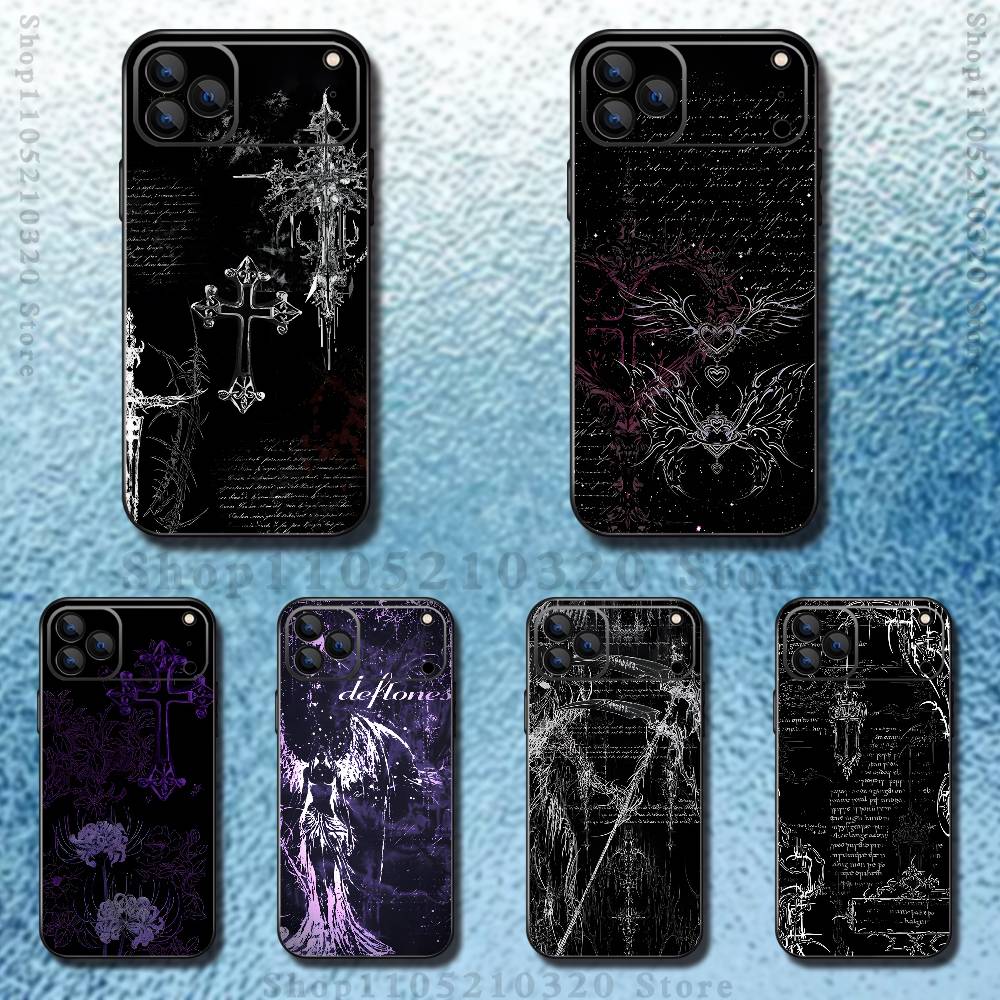 Чехол для телефона с готическим крестом для iPhone 17,16,15,14,13,12,11,Pro,Max,Plus,E,Air,Mini Защитный чехол из ТПУ
