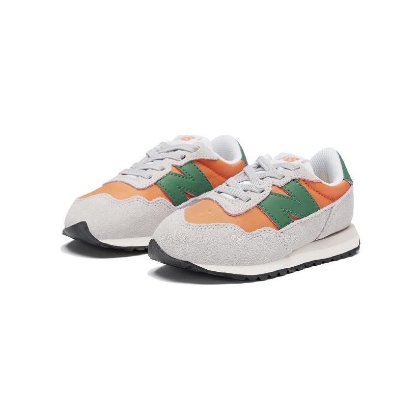 New Balance Nb 237 Прочные Нескользящие Низкие Кроссовки для Бега Детские кроссовки Оранжевый Серый IH237SI