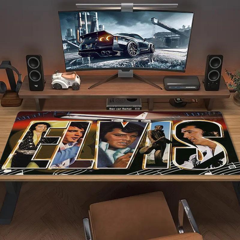 Elvis Poster Color Mouse Pad Large Gaming Table Cushion Non-slip Laptop Tablet Big Mousepad XXL Mat Mini PC Playmat With Lock edge