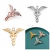 Мужской бейдж из цинкового сплава со стразами, воротник рубашки, булавка с лацканами, броши с крыльями ангела, аксессуары для сумки