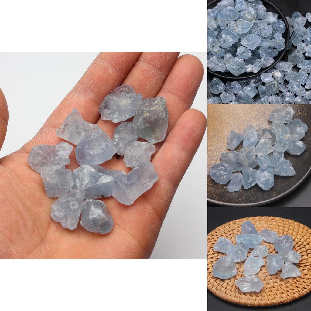 Exquisite Natural Blue Celestite Mineral Quartz Crystal Rough Stone For Reiki Healing