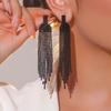 Длинные серьги с бахромой геометрического дизайна, модные универсальные серьги-гвоздики