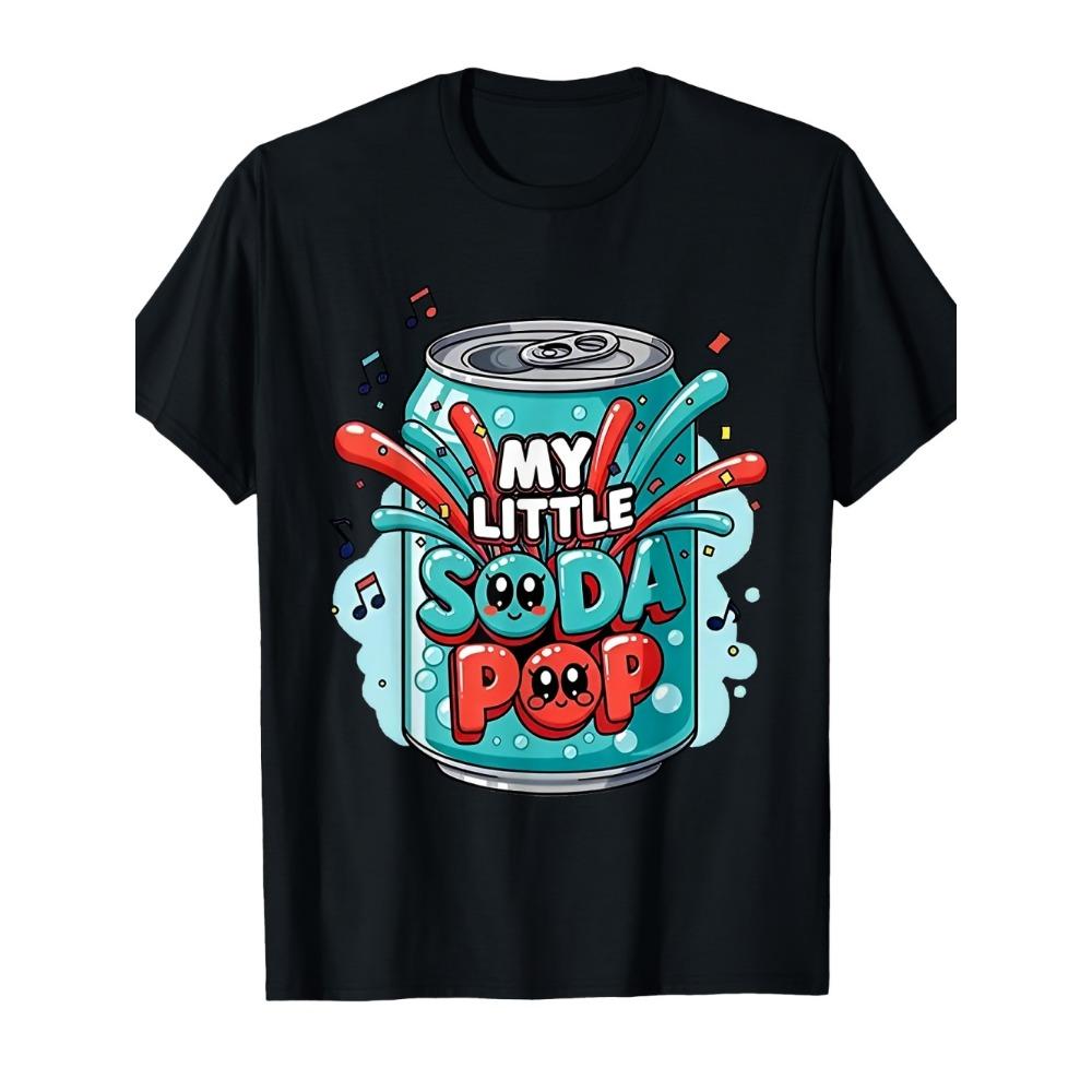Футболка 'Little Soda Pop' для детей K-Pop Музыка Корейское Аниме Футболка Рэп Хип-Хоп Одежда для Девочек Милая Футболка Детский Топ