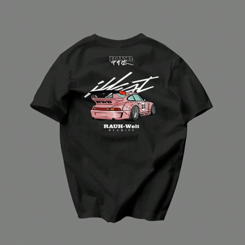 Car Modification Culture PinkPig PinkPig Male And Female Couples With Short Sleeves Heavy Cotton T-Shirt