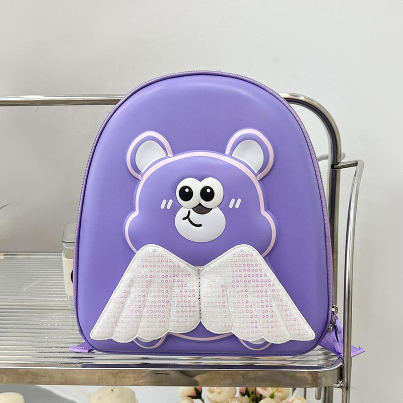 Adorable Cartoon Bear Toddler Backpack For Boys And Girls With Hard Shell Cute Kindergarten Bag School Bag In Pink Purple Blue Brown