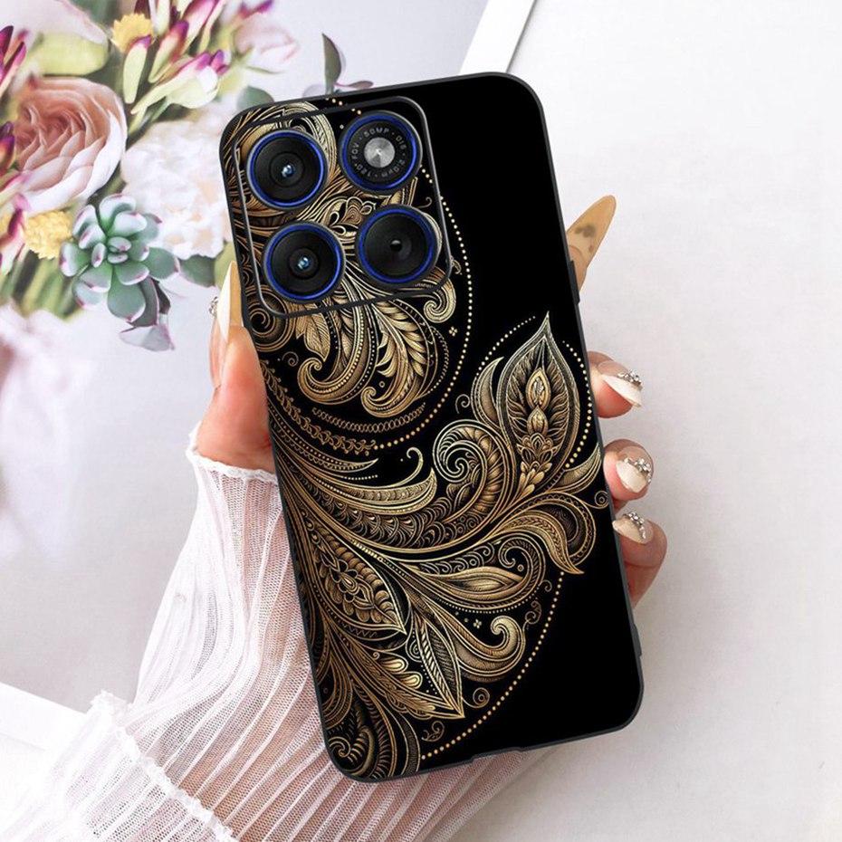 Fashion Cool Case For Motorola Edge 70 / Moto X70 Air 5G Soft Black Silicone TPU Back Cover For Motorola Edge70 Phone Cases
