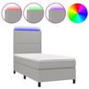 Maison Exclusive - Sommier à lattes de lit avec matelas et LED Gris clair 90x190cm