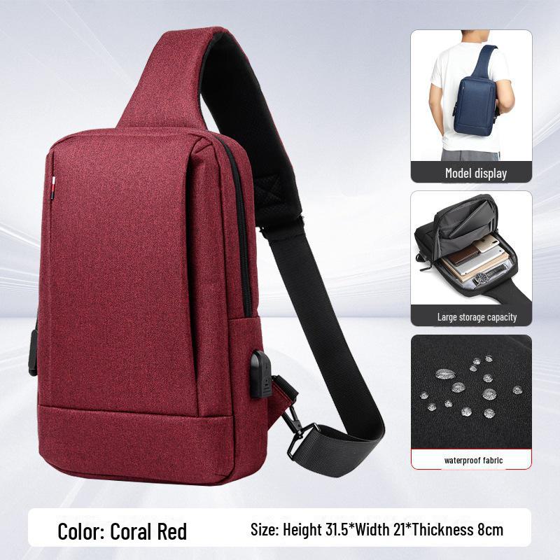 Высококачественная водонепроницаемая сумка-мессенджер для мужчин и женщин из трансграничной моды - модная повседневная дорожная сумка через плечо на груди.