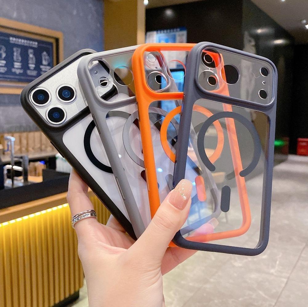 Luxury Transparent Magnetic Phone Case For iPhone 17 Pro Max 17Pro 17 Air For Magsafe Wireless Charging Camera Protection Cover