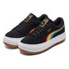 PUMA Suede Mayu Rainbow Women's Low-Top Sneakers Black Rainbow 387239-01