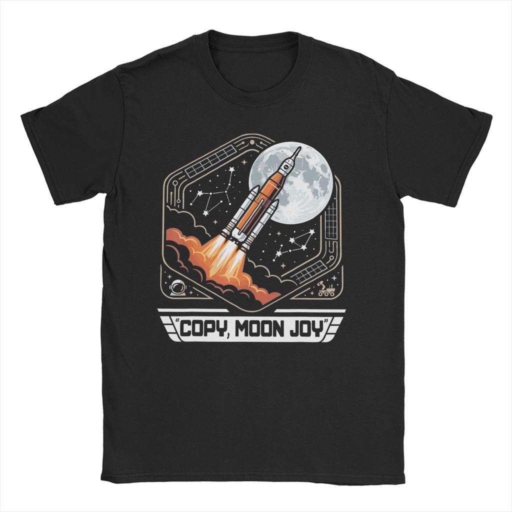 Unisex WoUnisexs Copy Moon Joy Artemis 2 T Shirt Pure Cotton Clothes Creative Short Sleeve Round Collar Tees Printing TShirt