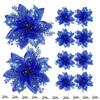 1pc 14.5cm Glitter Artifical Christmas Flowers  Christmas Tree Decoration Happy New Year Ornaments Xmas Fake Flowers Natal