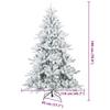 Artificial Foldable Christmas Tree White 180 cm PVC and Steel