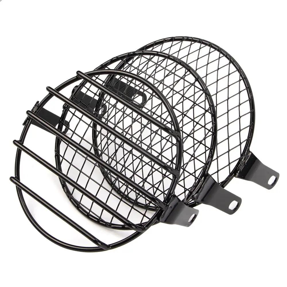 6,5-дюймовый мотоцикл универсальный винтажный протектор фары ретро гриль свет крышка лампы Chopper Cafe Racer Honda Bobber Yamaha