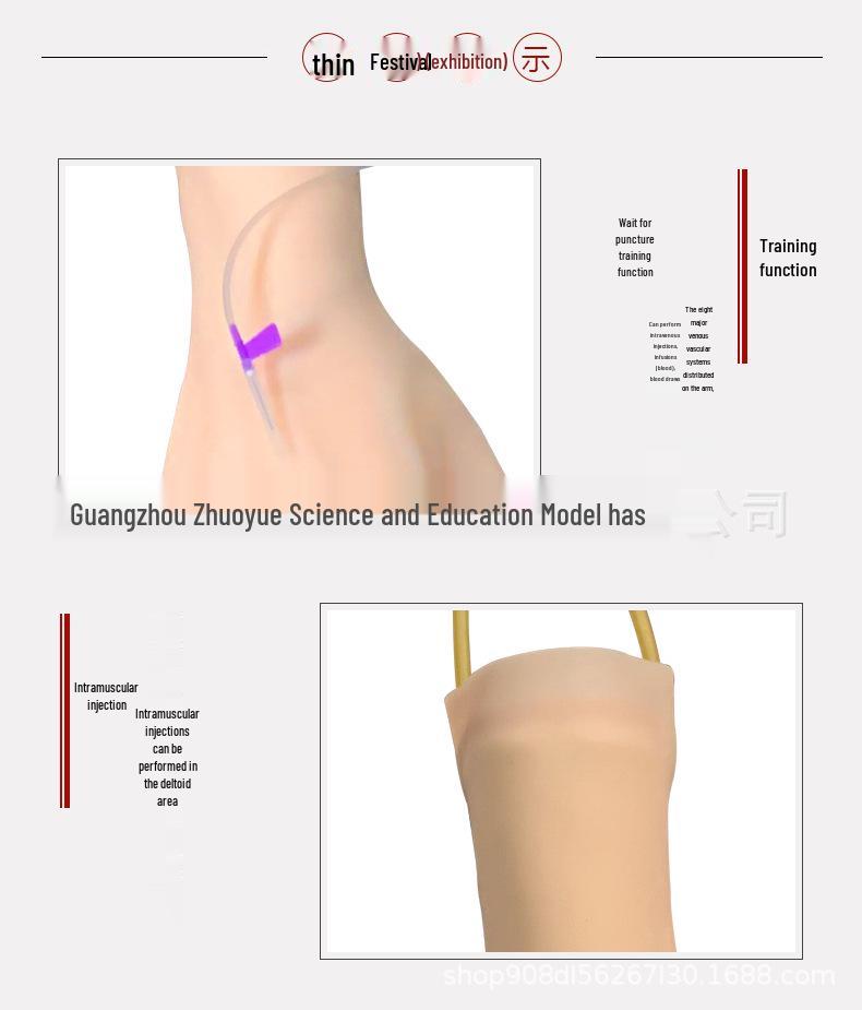 Intravenous Infusion Arm Model for Training: Blood Drawing & Injection Practice