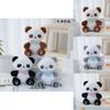 Cute Panda Plush Keychain Toy Soft Pp Cotton Stuffed Animal For Backpacks