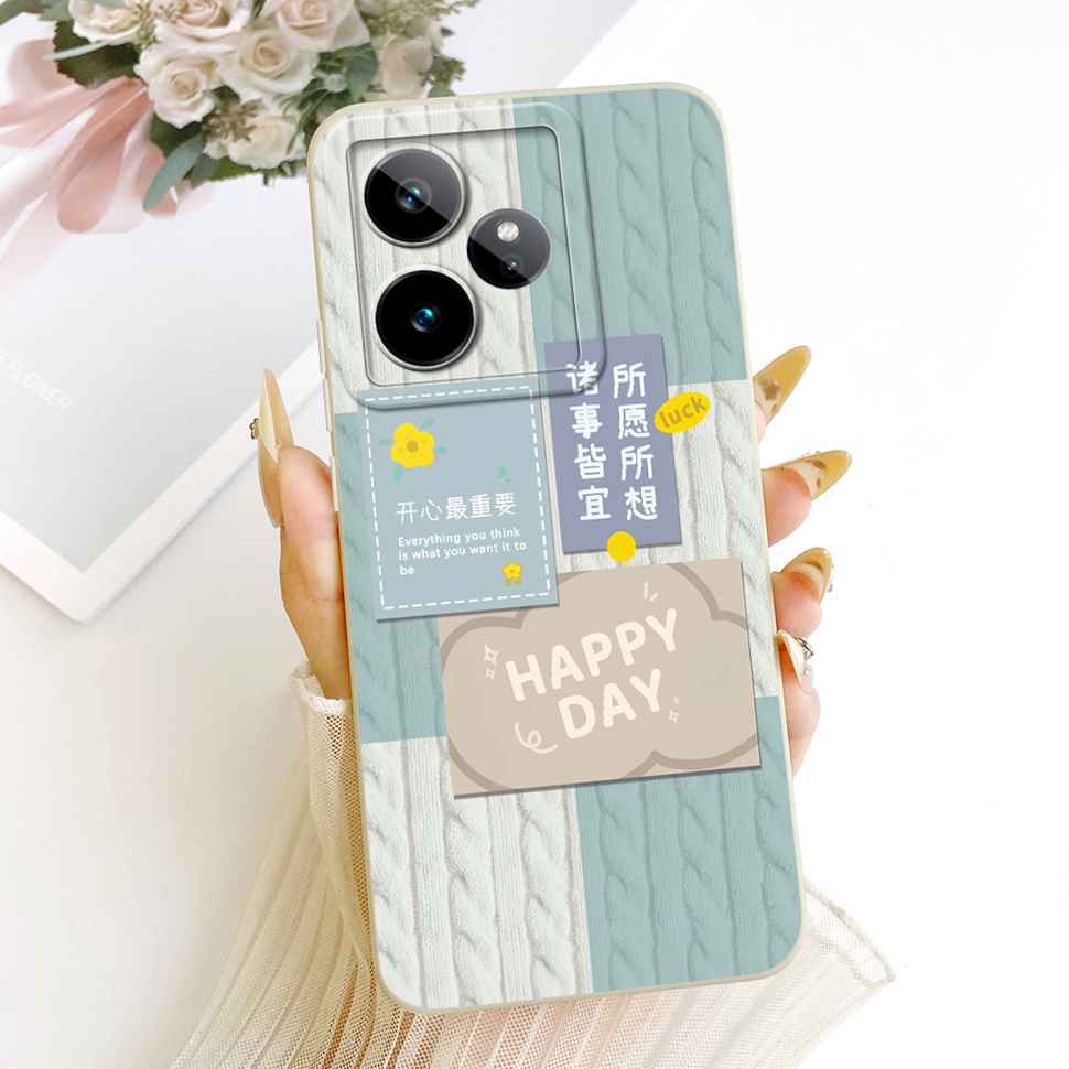 Чехол для Realme GT 7 5G RMX5061 Кот Удачи Крутая Книжка Мягкий Силиконовый Чехол для Телефона Realme GT 7 GT7 5G Задняя Крышка Оболочки