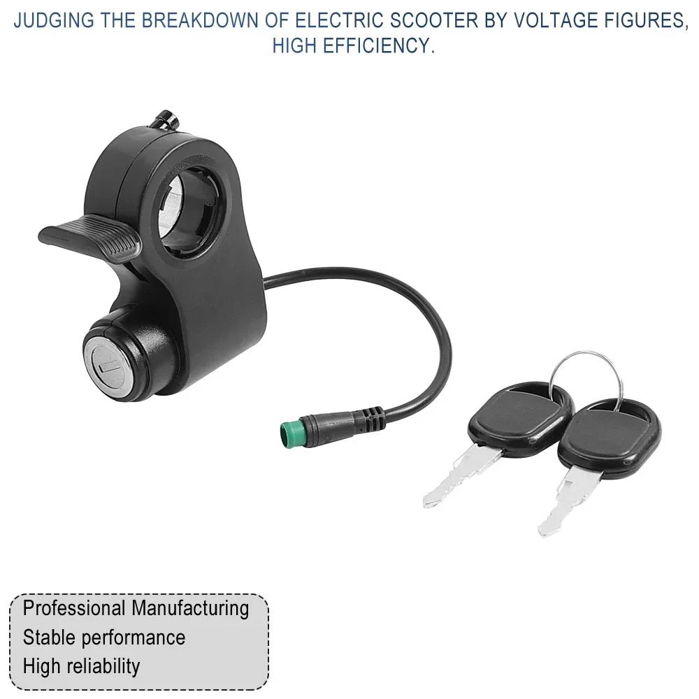 Lock with Key Throttle Replacement Parts For Kukirin G2 Max/G2 Pro Electric Scooter 5-Pin Throttle Switch Lock Accessory Throttles 2