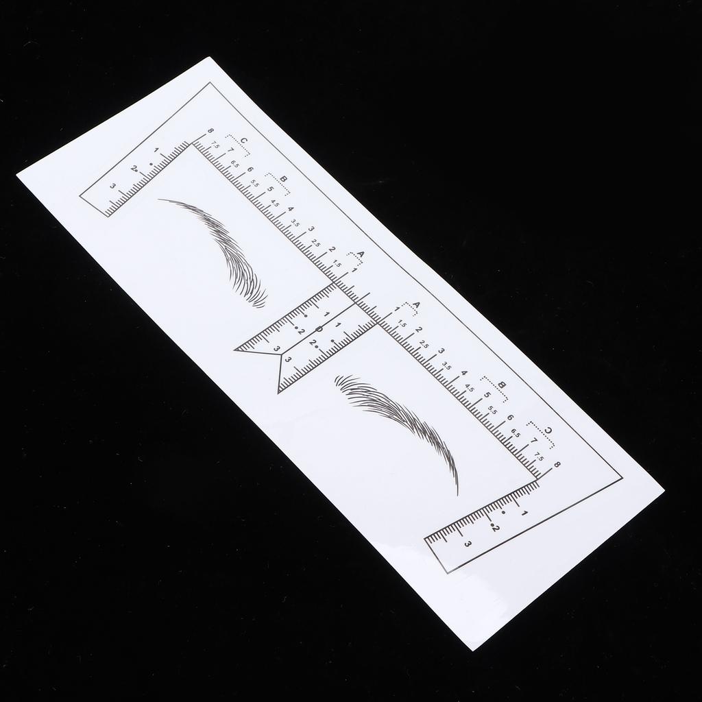 50Pcs Transparent Eyebrow Stencils Stickers Microblading Eyebrow Ruler SelfAdhesive Brow Sticker