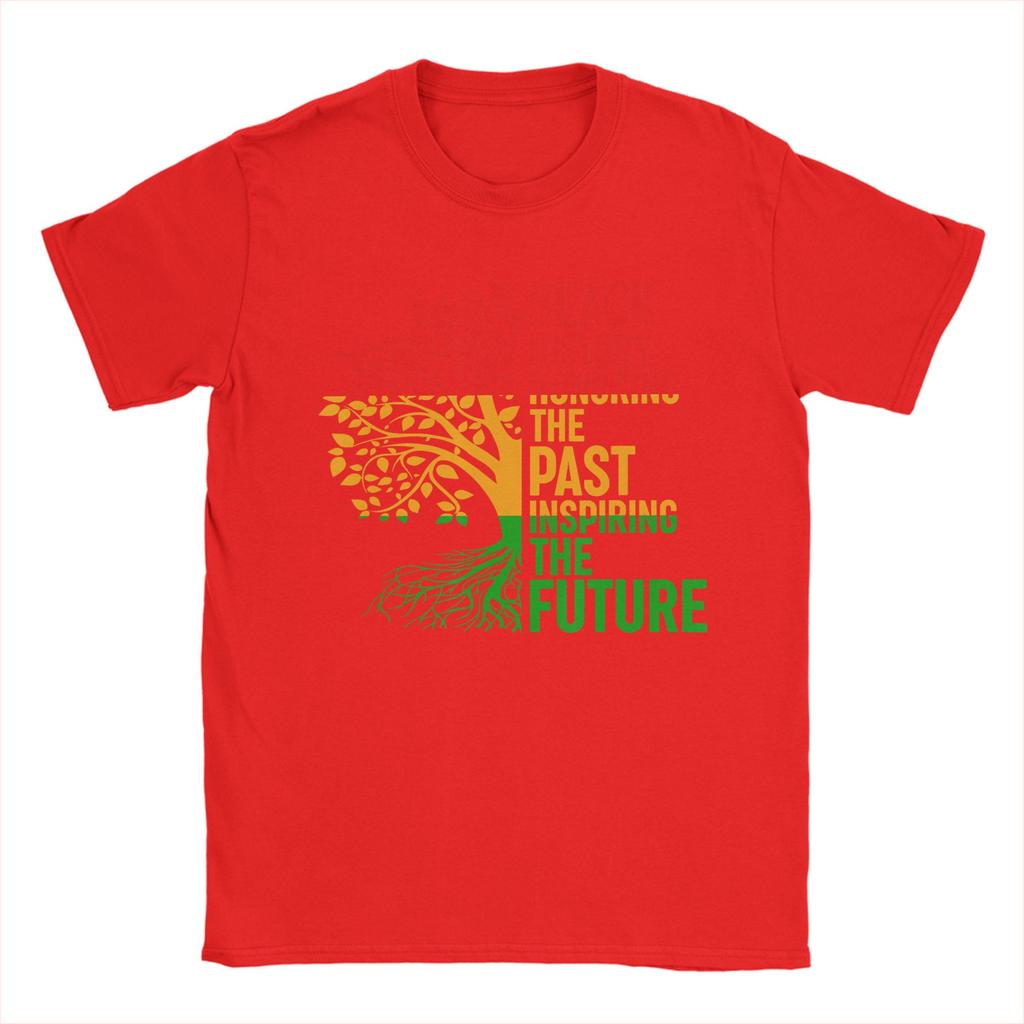 Leisure Black History Honoring Past Inspiring Future T-Shirts for Unisex Round Neck T Shirts  Short Sleeve Tees Summer Clothes