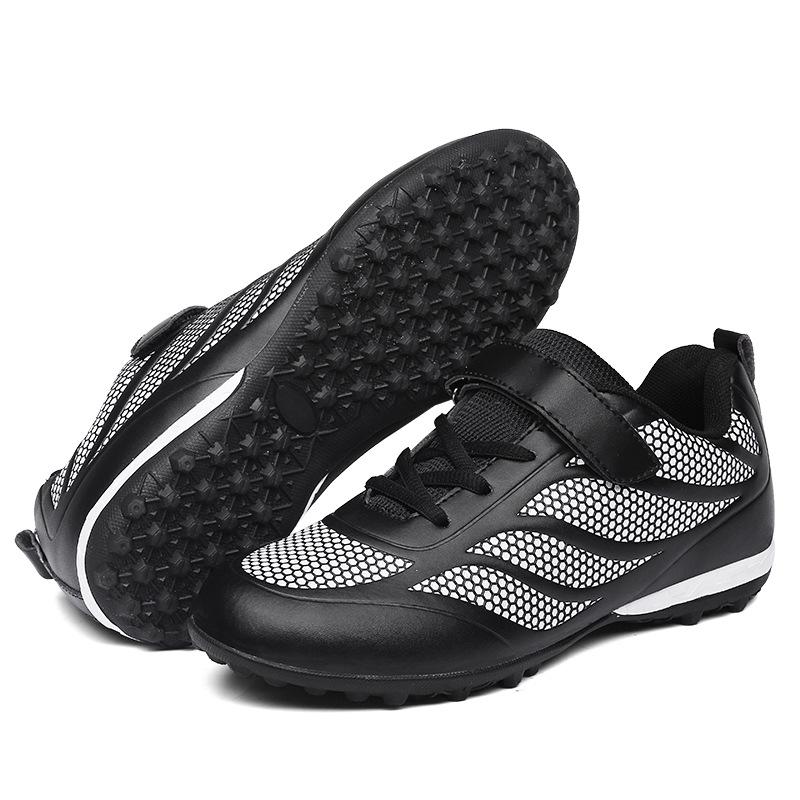 Весенне-осенние новые детские футбольные бутсы для мальчиков и девочек, спортивная обувь для тренировок на траве, кроссовки для бега со сломанными ногтями на липучке