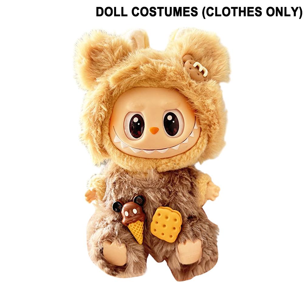 Labubu Plush Doll Одежда Kawaii Doll Одежда для кукол Маленькая мультяшная милая одежда Куклы Аксессуары Рождественский подарок