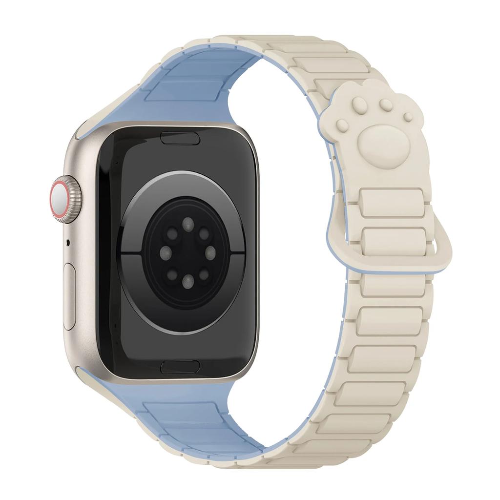 Магнитный силиконовый ремешок для Apple Watch Ultra 3 2 49мм 46мм 42мм 45мм 44мм 40 41мм Ремешок IWatch Series 11 10 9 8 7 6 SE Браслет