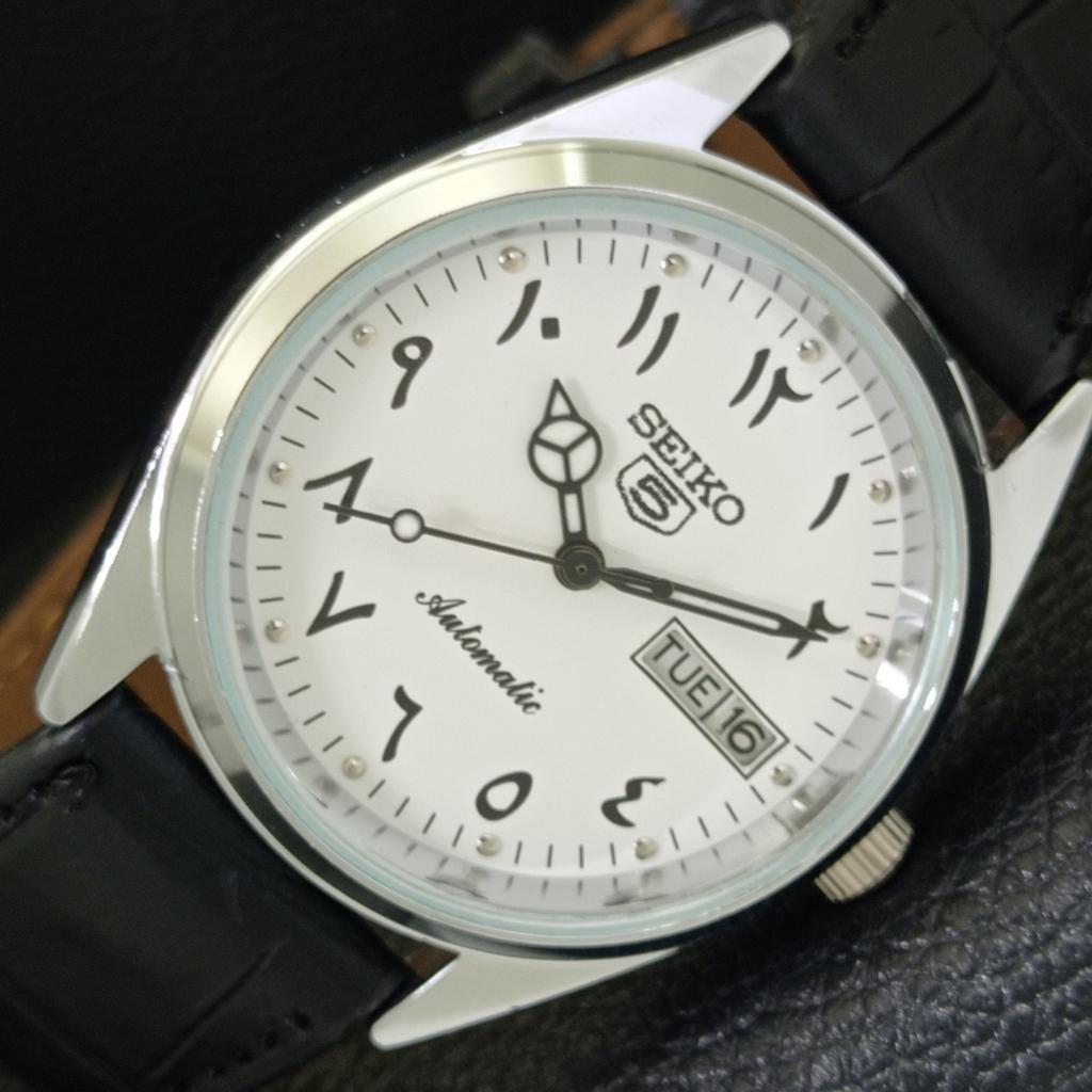 АВТОМАТИЧЕСКИЕ ВИНТАЖНЫЕ ВОССТАНОВЛЕННЫЕ МУЖСКИЕ ЧАСЫ SEIKO 5 JAPAN 6309A БЕЛЫЕ a441194-4