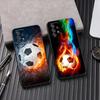 Чехол для телефона Огненный Футбольный Мяч для Samsung Galaxy A57 A56 A37 A55 A36 5G A26 A54 A52 A35 A34 A25 A17 A16 A15 A07 A06