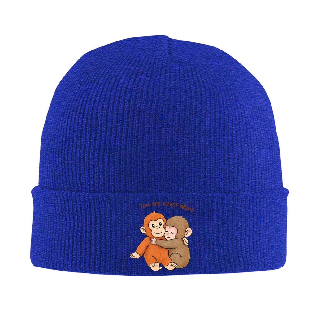 Female Male Team Punch Punch the monkey Monkey Punch Beanie Hats Fashion Knitted Hat Autumn Winter Caps Head Wrap Bonnet Hats