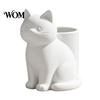 Soft Aesthetic Desk Accessory Cute Cat Pen Holder, 3D Printed Kitten Pencil Cup, Multi-functional Artistic Decoration Gift Desktop Organizer