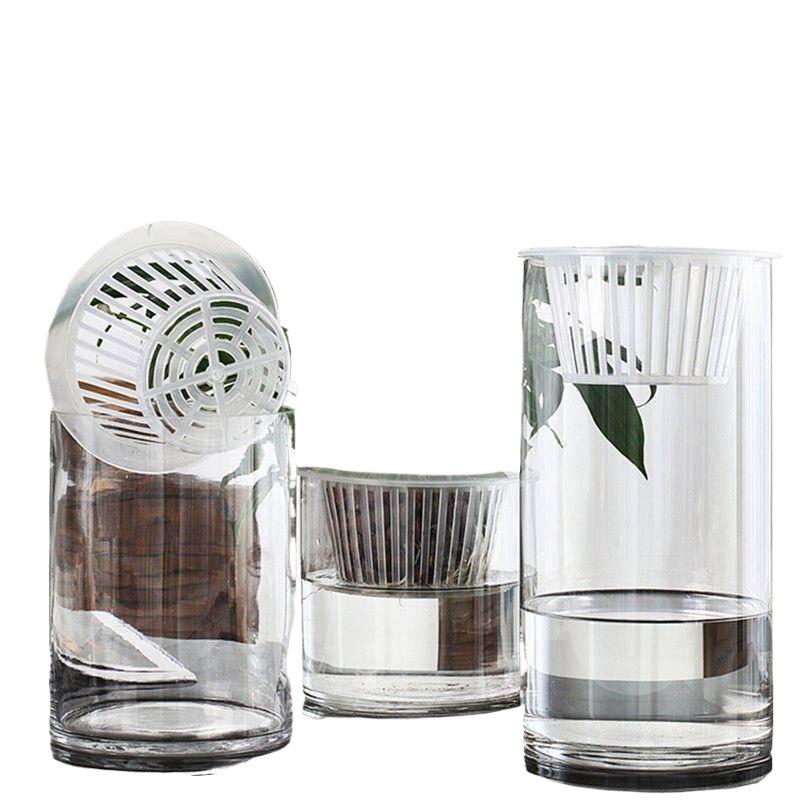 Гидропонная стеклянная цилиндрическая ваза для сциндапсуса и спатифиллума - Прозрачный контейнер для выращивания в воде с бесплатной доставкой.