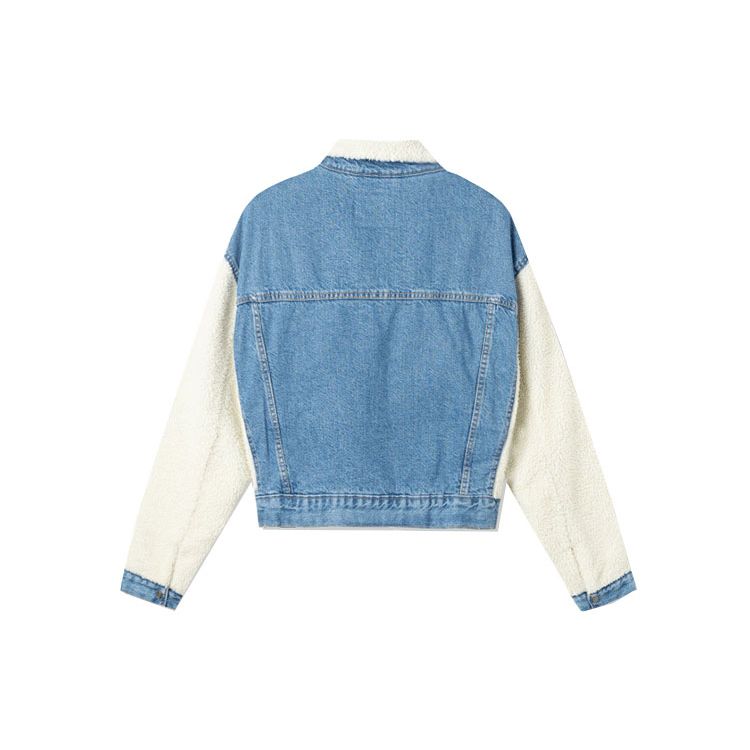 Джинсовая куртка Levis с панельным воротником из искусственного меха Женская куртка Синяя A0837-0000