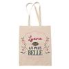 Sac cabas - PLANETEE - Lyana la plus belle - Jute naturel - Impression texte - Fabriqué en France