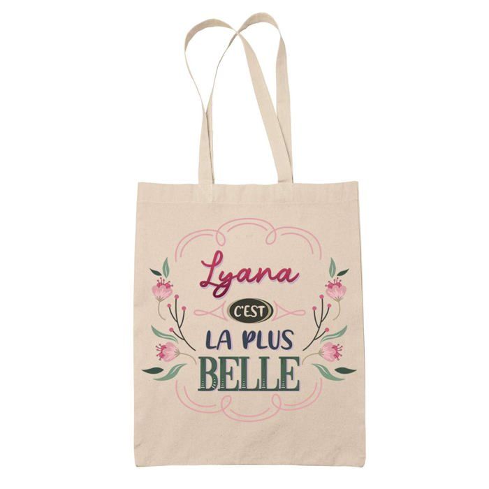 Sac cabas - PLANETEE - Lyana la plus belle - Jute naturel - Impression texte - Fabriqué en France