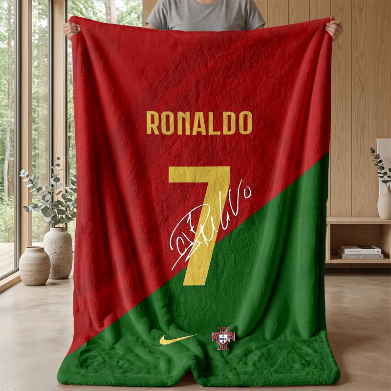 Cristiano Ronaldo Theme blanket Soft Flannel Blanket Plush Throw Blanket Cozy Sofa Bed Blanket for Home Decor