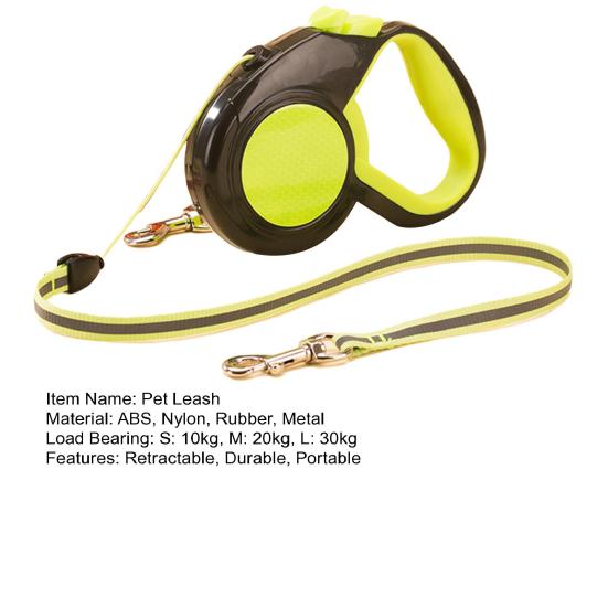 Выдвижной поводок для домашних животных, светоотражающий поводок для дрессировки собак, поводок для прогулок с нескользящей ручкой, поводок для тяги щенков для ночных прогулок