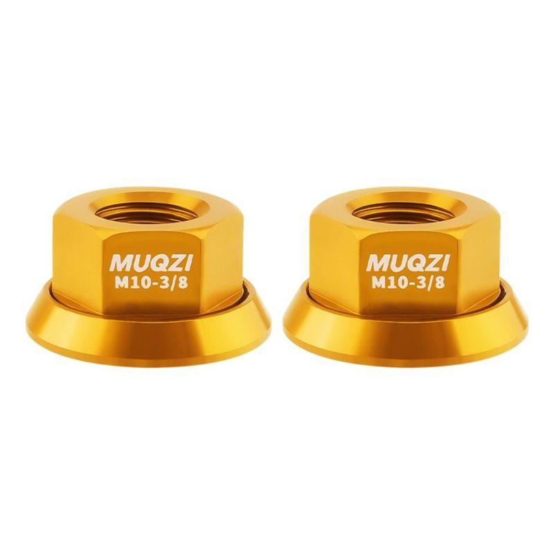 2 шт. M9/M10/M10*3/8 Гайка ступицы велосипеда Высокопрочная Антикоррозийная Задняя ось Винт Алюминиевый сплав Анодирование Велосипедные аксессуары Задняя ось
