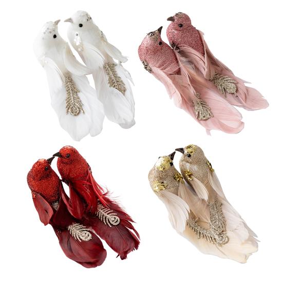 1 пара рождественских украшений, имитация пены, перья, дизайн с бусинами, украшение для рождественской елки, праздничная атмосфера, подарок своими руками