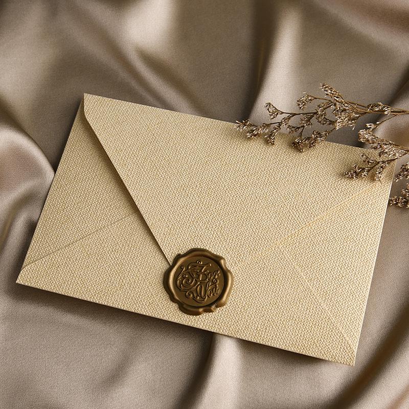 3Set Deluxe Linen Envelope and Letter Set with Wax Seal Perfect for DIY Gifts Wedding Invitations and Office Use