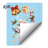 Christmas Window Clings Cling, Santa/Snowman/House/ Tree Patterns Print, Waterproof Gingerbread House Stickers PVC Decorative Static Sticker for