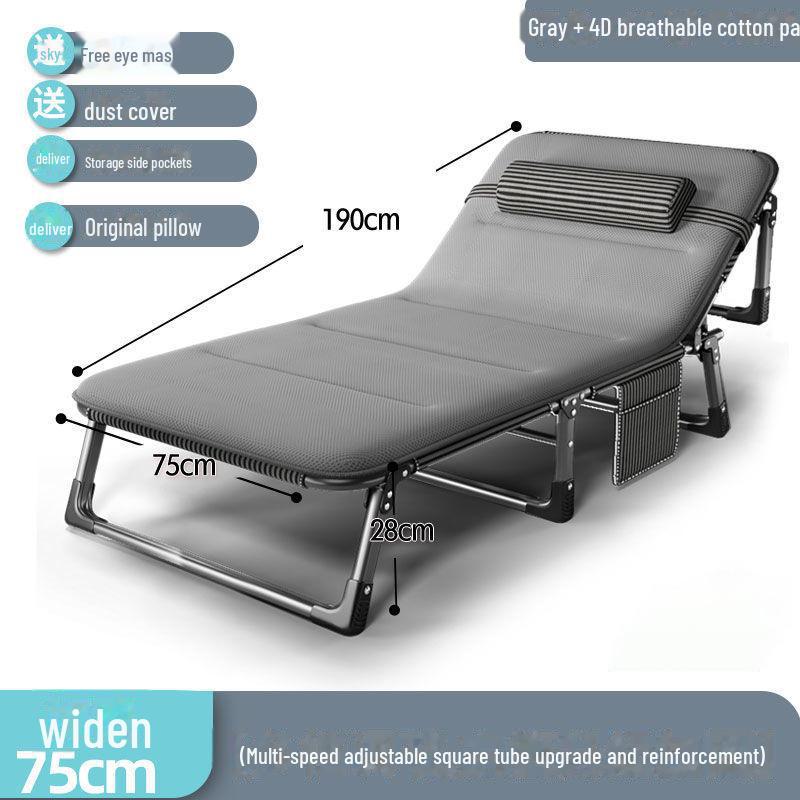 Портативная складная кровать-реклайнер для офиса, дома или пляжа — идеально подходит для сна и перерывов
