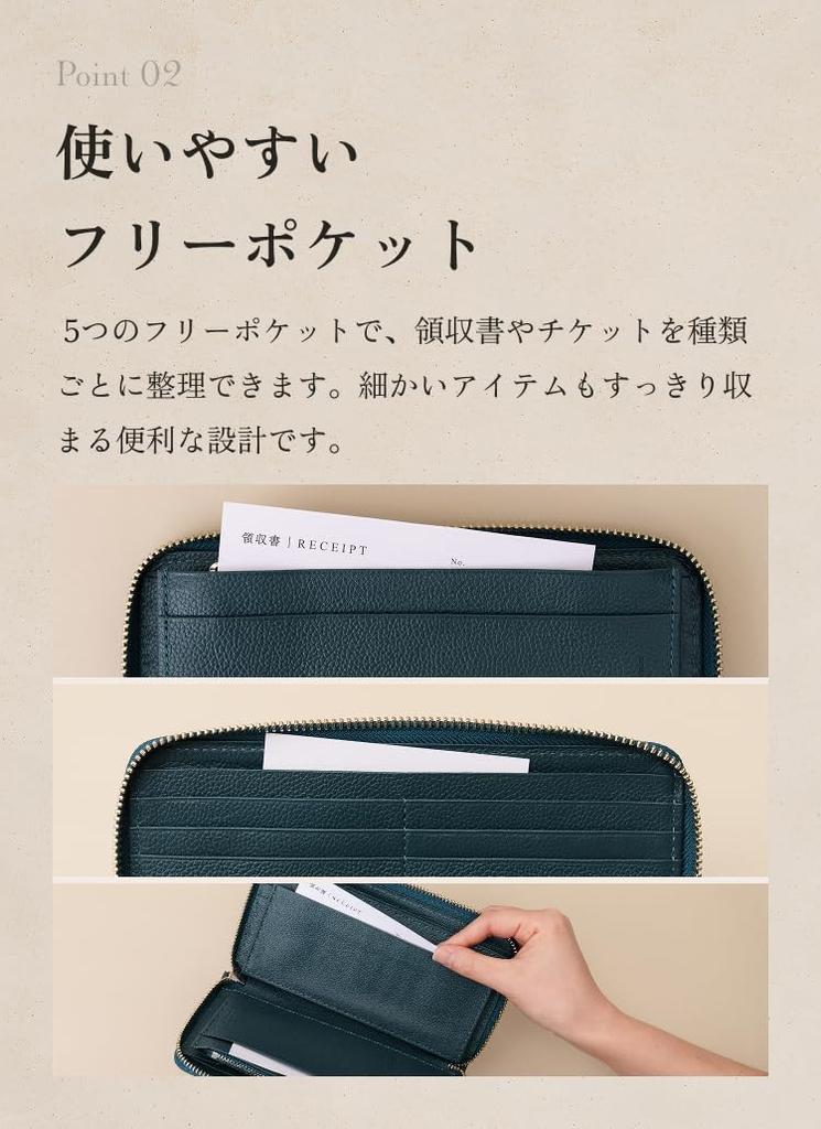 [Business Leather Factory] Длинный кошелек с круговой молнией, Водоотталкивающая натуральная коровья кожа, Унисекс, Большая вместимость, 21 карман, Вертикальный