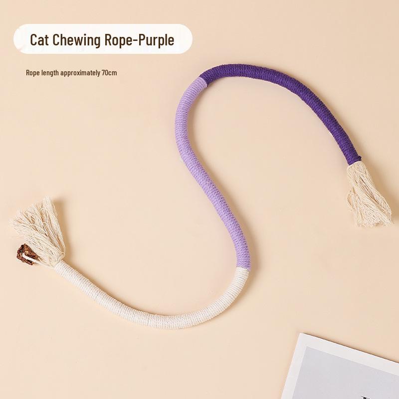 Boredom Relief Cat Toy: Interactive Catnip Teaser Stick with Wear-Resistant Rope for Young Cats