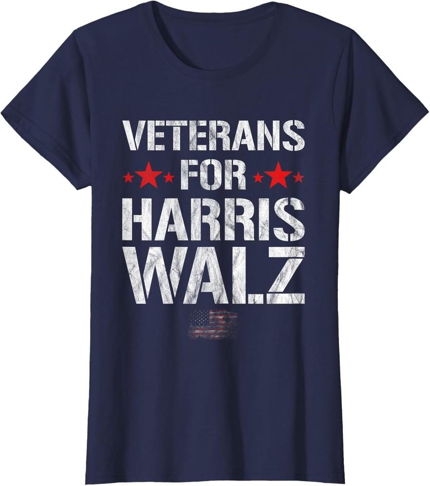 Veterans For Harris 2024 Kamala Harris Tim Walz Ladies' Crewneck T-Shirt Unisex T-Shirt